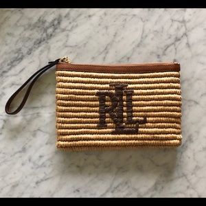 Lauren raffia wristlet